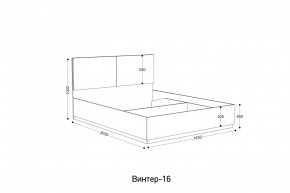 ВИНТЕР - 16 ПМ Кровать 1600 с ортопедом с ПМ НК в Тавде - tavda.mebel24.online | фото 2