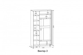 ВИНТЕР 3 Шкаф 3-х створчатый в Тавде - tavda.mebel24.online | фото 2