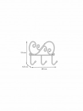ВН 275 Ч Вешалка настенная "Кружева 3" Черный в Тавде - tavda.mebel24.online | фото 2