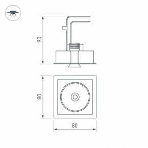 Встраиваемый светильник Arlight CL-SIMPLE-S80x80-9W Day4000 (BK, 45 deg) 026875 в Тавде - tavda.mebel24.online | фото 9