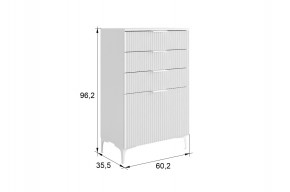 ЗЕФИР Гостиная К2 (белое дерево/черный муар) в Тавде - tavda.mebel24.online | фото 2
